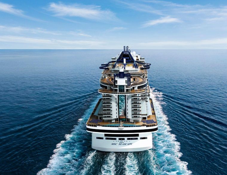 At sea