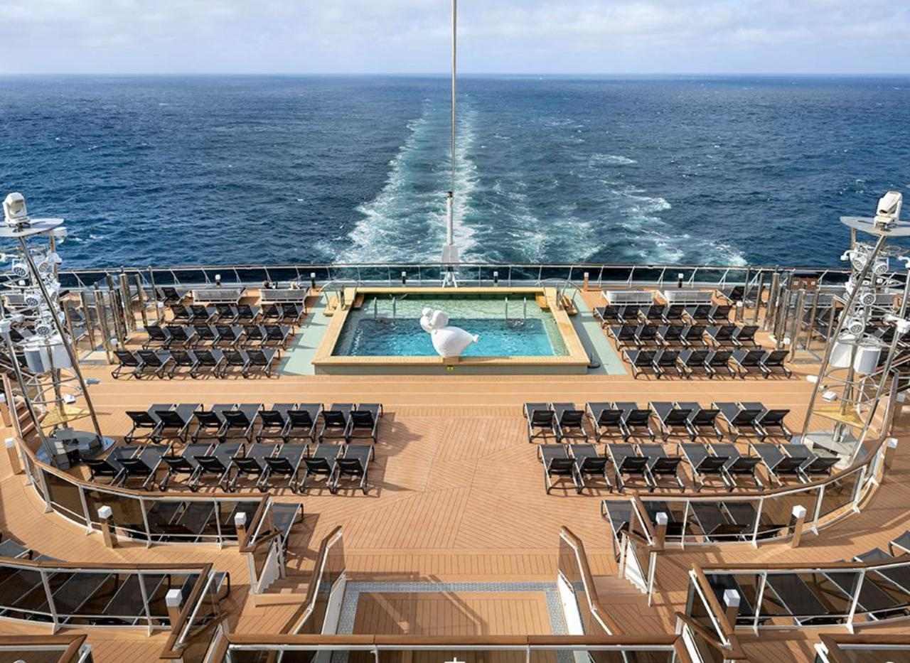 At sea