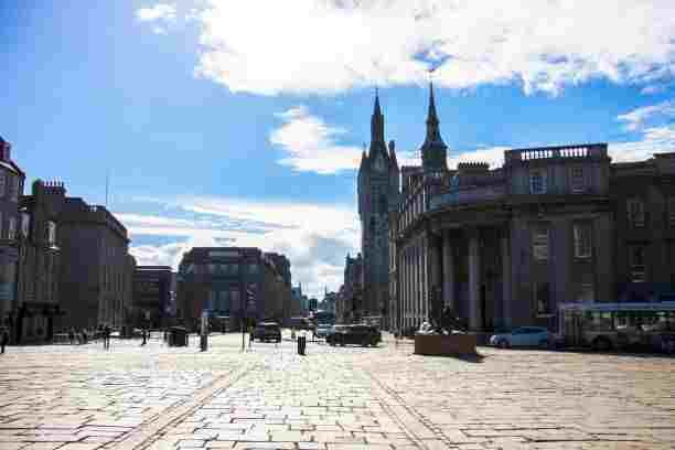Arrive in Aberdeen, Scotland